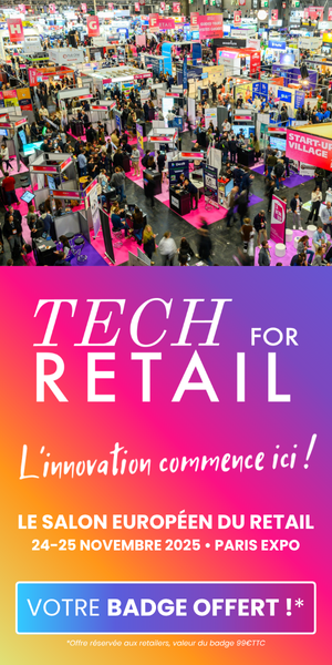 Bannière Publicitaire Tech for Retail, 24 et 25 Novembre 2025 au salon européen du retail