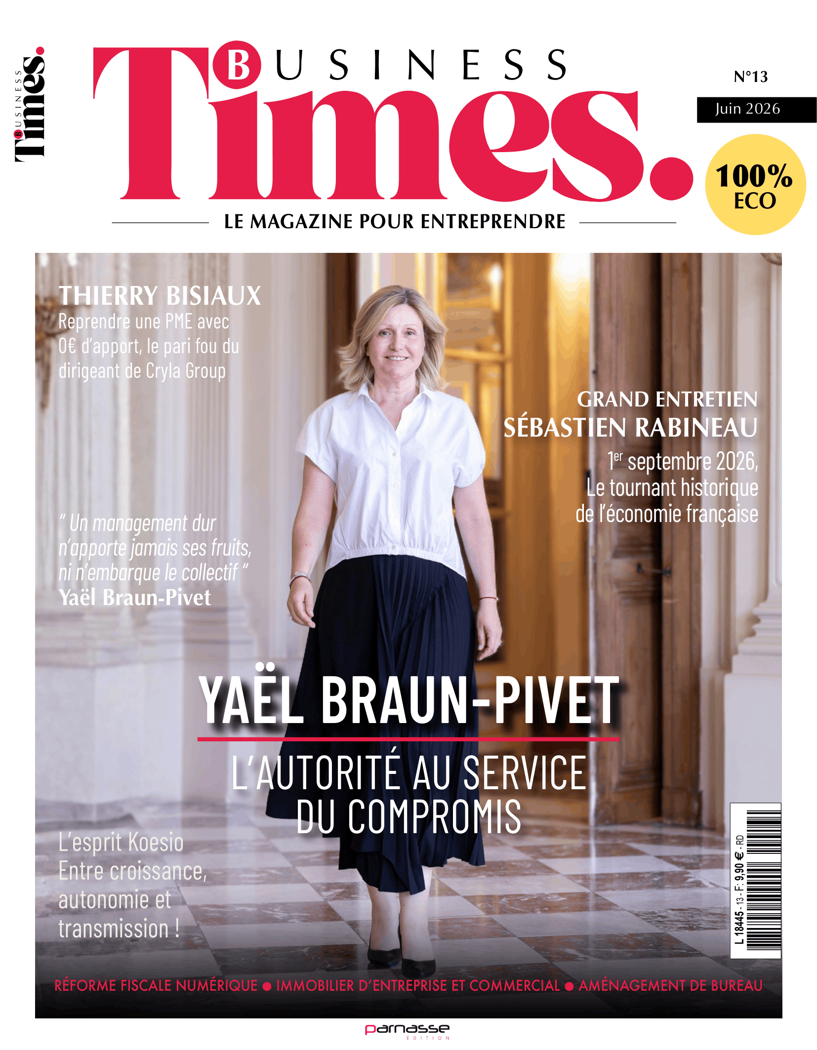 Couverture du magazine Business Times n°13 — Yaël Braun-Pivet