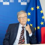 Bill Gates lors d’une visite à la Commission européenne