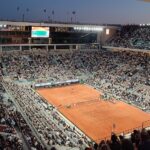 Court Philippe-Chatrier à Roland-Garros où s'est tenu le débat économique de la présidentielle 2027 organisé par le Medef