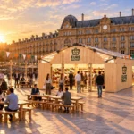 Eure Market à Saint-Lazare : projection non contractuelle du magasin éphémère sur la cour de Rome