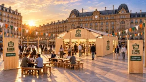 Eure Market à Saint-Lazare : projection non contractuelle du magasin éphémère sur la cour de Rome