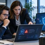 Faille de Muse : responsables d’entreprise analysant un risque de cybersécurité lié à un assistant IA