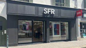 Grève chez SFR : boutique de l’opérateur à Lyon photographiée en 2023, image d’illustration