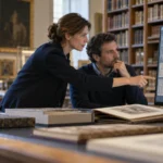 IA dans la culture : deux professionnels examinent la numérisation d’une collection patrimoniale Titre : IA dans la culture et numérisation du patrimoine