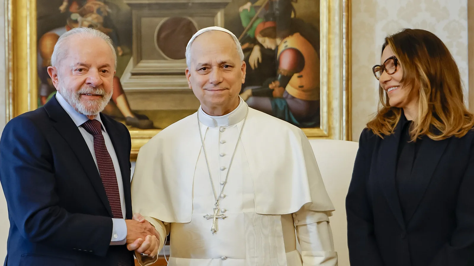 Léon XIV au Vatican avec le président brésilien Lula et son épouse, en octobre 2025.