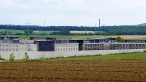 Prison de Rivesaltes : illustration par un chantier pénitentiaire photographié à Sanem au Luxembourg