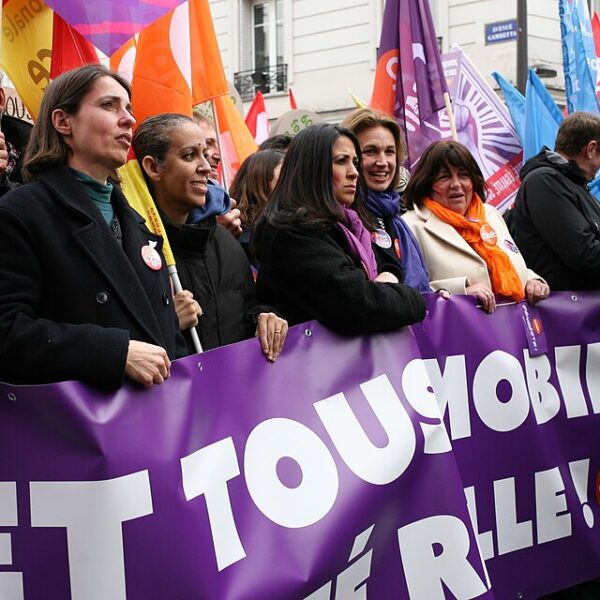 Sophie Binet de la CGT lors d’une manifestation avant la grève du 29 septembre 2026