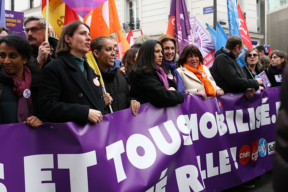 Sophie Binet de la CGT lors d’une manifestation avant la grève du 29 septembre 2026
