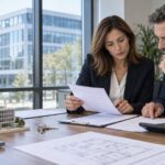 Taxe foncière entreprise : dirigeants vérifiant le coût de leurs bureaux